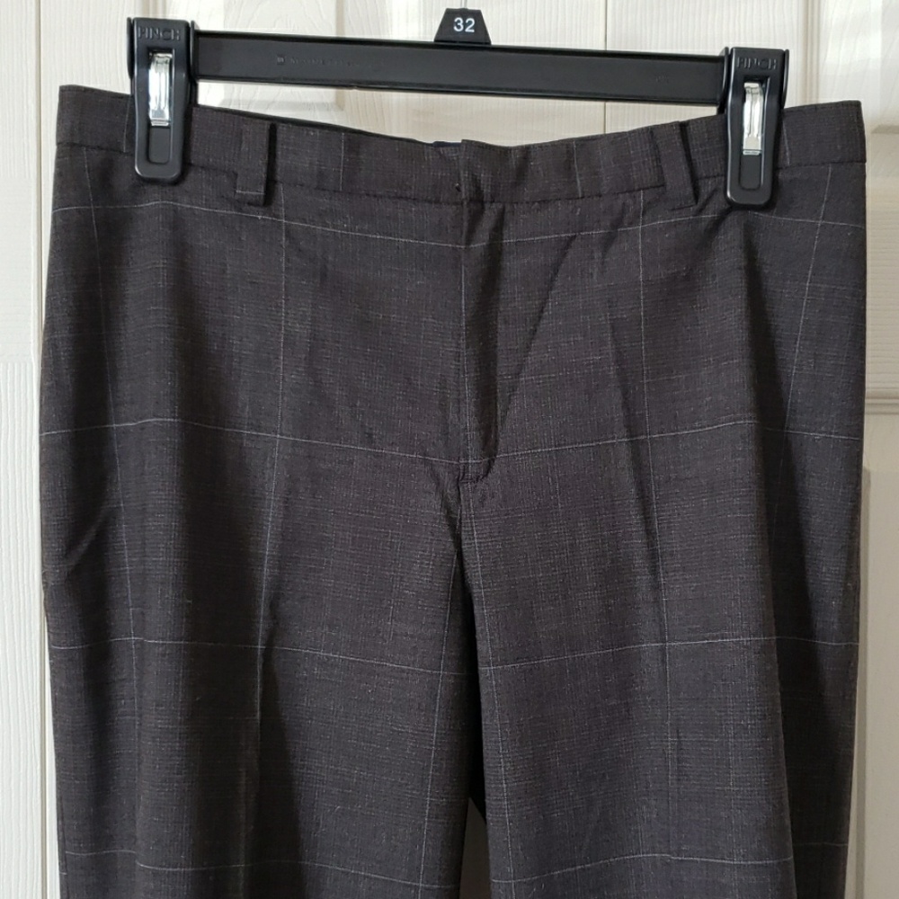 NWOT GAP Wool-blend, windowpane plaid slacks